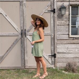 Smash & Tess x Jillian Harris shorty romper green polka dot size S. BNWT HTF